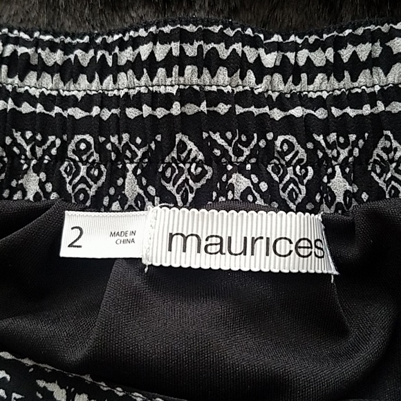 Black and white Aztec pattern high low skirt - Picture 3 of 4